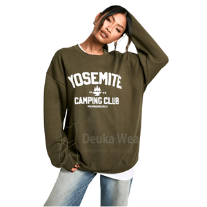 Sudaderas de invierno personalizadas con serigrafía 3D de bajo MOQ para mujer, hechas a medida con tela de algodón y forro polar, estilo urbano con hombros caídos. - Product Image 1