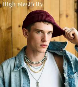 Gorro de invierno de punto grueso de moda, gorro de lana cálido, gorro suave y cómodo unisex para uso al aire libre, viajes y moda fría elegante - Product Image 6