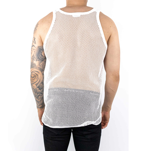 2026 Mens Casual Fitness Gym Tank <b>Top</b> Sleeveless Sports Running <b>Mesh</b> Solid Color Breathable 100% Cotton - Product Image 3