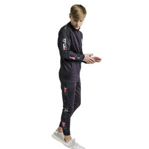 2025 logotipo personalizado de moda nuevo chándal para hombres niños niñas niños chándal liso con rayas impresas chándal con cremallera - Product Image 2