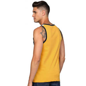 Débardeur décontracté pour hommes 100% coton gilets de gymnastique à séchage rapide maillots de bain à col rond vêtements de fitness tricotés dans les grandes tailles - Product Image 4