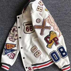 Chaquetas universitarias de talla grande con logotipo personalizado, chaqueta universitaria de lana al por mayor, chaquetas de hombre universitarias lisas con logotipo personalizado Letterman - Product Image 1