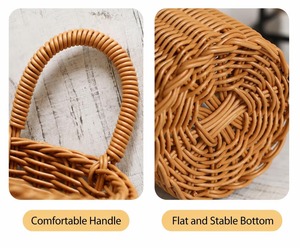 Panier de rangement en rotin naturel fait main, écologique, avec dessous de verre, design circulaire moderne et multifonctionnel - Product Image 6