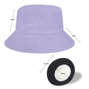Nouveau chapeau bob tendance à impression personnalisée, vente en gros, chapeaux de soleil d'été unisexes, chapeau bob en toile à deux tons, double face, pour l'extérieur, la plage - Product Image 4