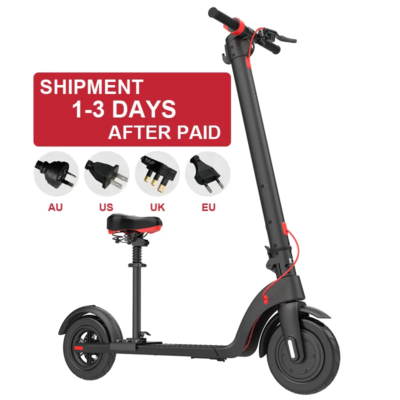 High Speed 350W 10 Inch Rental E scooter Offroad Detachable Battery & Foldable Electric Mobility Scooter With Seat For Adults