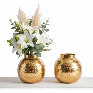 Juego de Jarrones de Flores Modernos de Dos Tonos, Dorado y Negro, Decoración Elegante para el Hogar, Centro de Mesa, Diseño de Tinte por Inmersión, Jarrones para Flores para el Hogar - Product Image 3