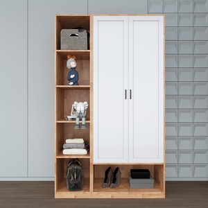 Moderno Armario Convertible de Madera de Caucho de 1.2m, Modelo TQA68026, Organizador de Ropa Plegable para el Hogar o Apartamento - Product Image 3