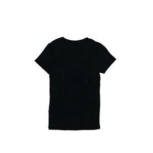 Camisetas informales de media manga con cuello en V para mujer, camisa bordada con logotipo de impresión personalizada, 100% algodón/poliéster - Product Image 2