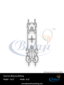 Balaustre de Hierro Fundido Color Gris, Superficie con Gran Acabado Pulido, Diseño Elegante para Escaleras, Alta Capacidad de Carga, Venta al por Mayor - Product Image 2