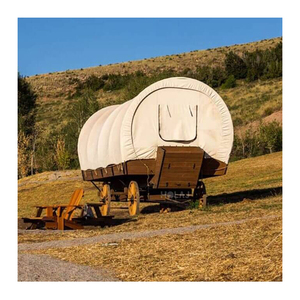 Tente de glamping de luxe type carrosse Conestoga, imperméable, pour hôtel, maison de type carrosse, site de villégiature extérieur, <span class=keywords><strong>camping</strong></span>, site de point de vue panoramique - Product Image 4