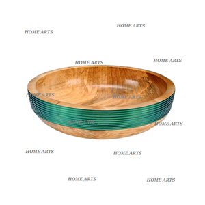 Tazón para Servir Alimentos de Madera de la Mejor Calidad con Borde de Diseño, Tazón para Servir Alimentos de Mesa a Buen Precio en India - Product Image 2