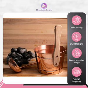 ถังทองแดงสำหรับซาวน่าและทัพพีสำหรับใช้ในยิมรีสอร์ทและสปา - Product Image 5