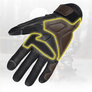 Vente en gros Gant de moto de protection en fibre de carbone pour écran tactile étanche personnalisé Gants de moto de course en cuir antidérapants - Product Image 1