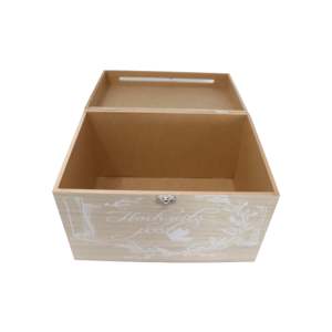 กล่องจดหมายงานแต่งงานไม้ตัดด้วยเลเซอร์ พร้อมเทคนิคการพิมพ์ระดับพรีเมียม - Product Image 1