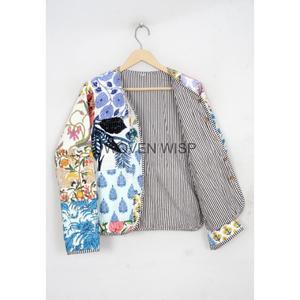Chắp Vá Bông Khối Ấn Độ Áo Khoác Của Phụ Nữ Mềm Ngắn Áo Handmade Crop Áo Khoác Quà Tặng Cho Phụ Nữ Của - Product Image 2