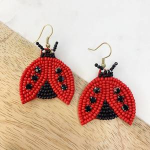 ต่างหูลูกปัดรูปผีเสื้อที่มีคุณภาพดีที่สุดต่างหูผีเสื้อหลากสีทำด้วยมือจากอินเดียต่างหูทำมือสำหรับผู้หญิงและเด็กผู้หญิง - Product Image 5