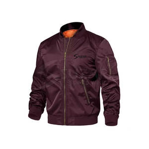 Meilleure qualité haut de gamme hommes manches longues à capuche Bomber veste tricoté toile haut col montant grande taille haut léger High Street - Product Image 1