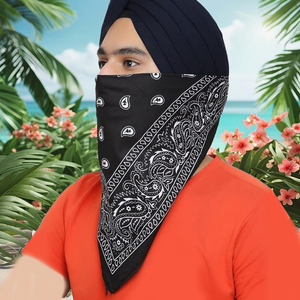 High Quality Custom Logo Cotton <b>Sport</b> <b>Bandana</b> Classic Paisley Design Wholesale Cheap Bandanas - Product Image 6