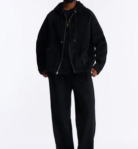 Sweat à capuche à épaules tombantes unisexe, sweat à capuche zippé avec strass, impression DTF de haute qualité, fabrication personnalisée, sweat à capuche surdimensionné - Product Image 3