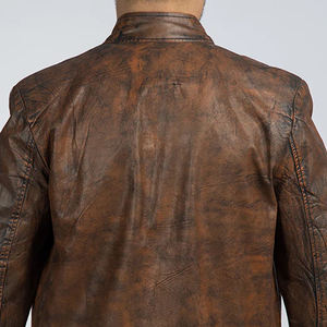 Veste de motard en cuir véritable High Street pour hommes, design vieilli élégant, couleur personnalisée, manches longues, manteau d'hiver fin à capuche - Product Image 5