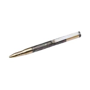 Cadeau de promotion publicitaire en vrac imprimé sur mesure stylo à bille à encre de qualité de transfert de chaleur stylo en acier damas vierge - Product Image 1