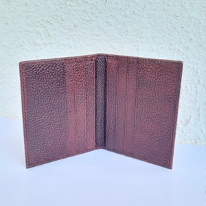 Portefeuille unisexe en cuir véritable marron riche et à la mode avec blocage RFID - Product Image 1