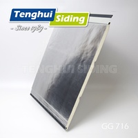 Panneau sandwich léger ignifuge en polyuréthane PU de 16 mm pour murs extérieurs et toitures, idéal pour la décoration intérieure.