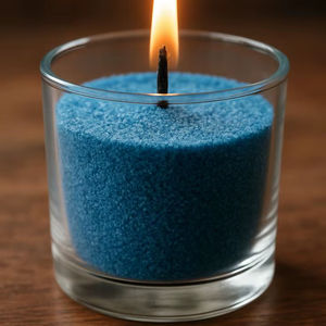 Aesthetic Blue Granulated Sand <b>Wax</b> Candles Clear Glass Votive Jar Scented Home Decor Aromatherapy Wedding Party Gift Bulk Supply - Product Image 1