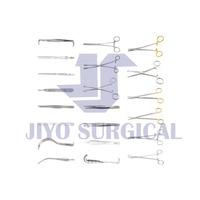 Conjunto básico de laparotomía de 104 piezas, instrumentos quirúrgicos superiores para cirugía abdominal, fuente de alimentación Manual, punta superior dorada, gran oferta