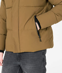 Chaqueta Acolchada de Lujo, Chaqueta de Burbujas Negra, Abrigo de Invierno Cálido con Capucha, Impermeable, Cortavientos, Ropa de Moda para Hombre, Venta al por Mayor - Product Image 5