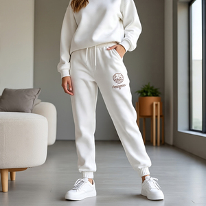 Pantalones Deportivos de Mujer 100% Algodón, Color Sólido Personalizado, Alta Calidad, con Logotipo, Ideales para Gimnasio o Uso Casual, Corte Regular - Product Image 1