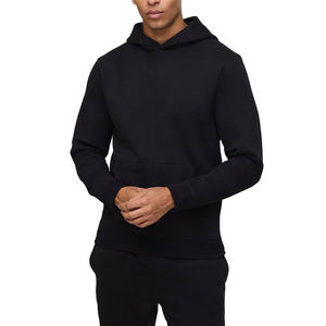 Logo personnalisé strass délavés à l'acide hiver solide noir polaire de coton hommes 2 pièces Streetwear athlétique survêtement & survêtement - Product Image 6