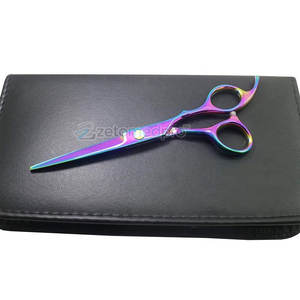 Ciseaux à cheveux en titane arc-en-ciel haut de gamme, ciseaux de salon, ciseaux de barbier, ciseaux à cheveux professionnels en titane arc-en-ciel - Product Image 5