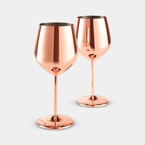 Cobre puro hecho a mano con juego de 4 copas de vino terminadas para tiendas minoristas nuevo diseño de vidrio de cobre para beber - Product Image 3