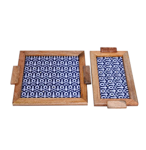 Diseño impreso Utensilios de madera Resto Organizador de cocina Bandeja Soporte de almacenamiento Pala Contenedor mejor diseño para la venta - Product Image 2