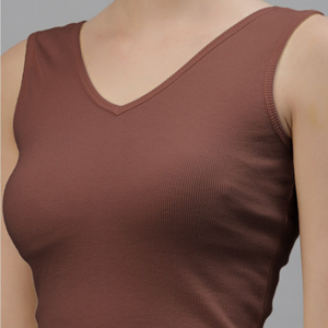 Débardeur d'entraînement pour femmes 100% coton biologique respirant Stretch dentelle lavée vêtements de sport fabricant OEM pour Yoga Gym course - Product Image 2