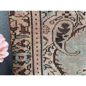 Vintage 5.1x8.3 ft Rug, Turkish Rug, <b>Brown</b> Oriental Rug <b>Wool</b> - Product Image 4