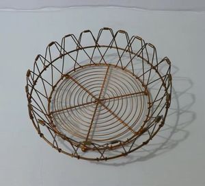 Nordic Creative Iron Wire Fruit <b>Basket</b> Wrought Iron <b>Foldable</b> Fruit <b>Basket</b> Electroplated Rose Gold Storage <b>Basket</b> - Product Image 4
