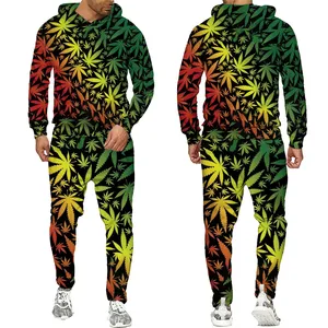 OEM Eco-Friendly Fleece Winter Men's Tracksuit Sweatsuit Hoodie Patchwork Pant Stacked <b>Joggers</b> Flared <b>Jogger</b> <b>Polyester</b>/Cotton - Product Image 1