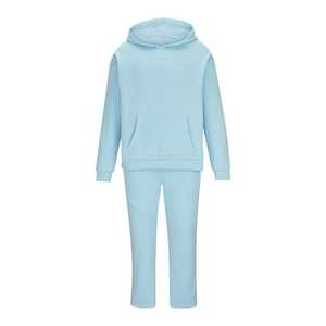 Survêtement 2 pièces pour hommes, survêtement à capuche en polaire fine, sweat à capuche de base solide et pantalon de survêtement à taille élastique - Product Image 4