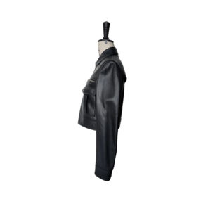 OEM ODM Ladies <b>Real</b> <b>Leather</b> <b>Jacket</b> Classic Slim Fit Motorcycle Coat Custom Zipper <b>Biker</b> Style Sheepskin Outerwear - Product Image 3