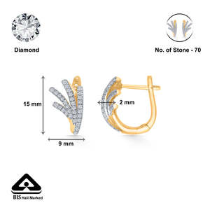 ต่างหูห่วงเพชร Whimsy Gold Diamond Hoops & Huggies สำหรับผู้หญิง - Product Image 5