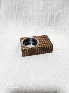 Quemador de Incienso de Sándalo Hecho a Mano con Recipiente Interior de Metal, Soporte Decorativo Aromático para Mesa, para Uso en el Hogar, Decoración del Hogar, Ramadán - Product Image 3