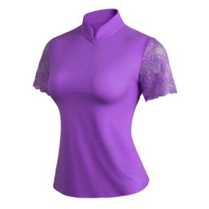 Blusa de Encaje de Manga Larga para Mujer con Mangas con Encaje Exquisito, Corte Entallado - Product Image 1