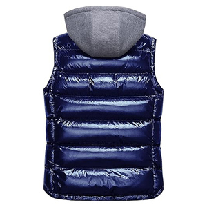 Venta al por mayor chaqueta personalizada impermeable transpirable al aire libre Puffer Vintage decoración algodón relleno a prueba de viento hombres chaleco - Product Image 3
