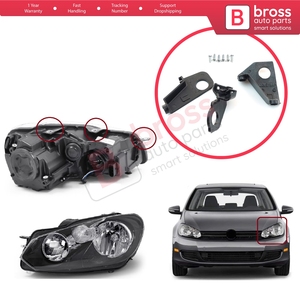 BHL32 Headlight Holder Mount Repair Bracket Tab <b>Set</b> Left Side for Golf MK6 5K 2008-2013 Convertible 517 2011-2016 5K0998225 - Product Image 5