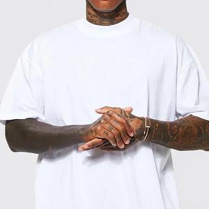 Wholesale Custom Men's T Shirt Oversized 100% Cotton Slim Knit Custom Color Worsted <b>Fabric</b> - Product Image 2