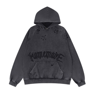เสื้อสเวตเตอร์ถักมีฮู้ดผ้าหนาพิมพ์ลายรอยยิ้มบนท้องถนน - Product Image 1