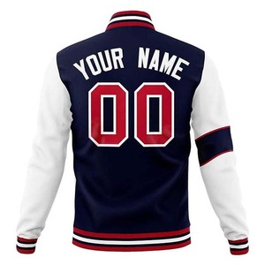 Venta al por mayor de chaqueta de béisbol universitaria para hombres con logotipo de diseño personalizado ligero Letterman para adultos y jóvenes - Product Image 5