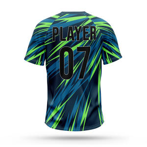 Camiseta de Béisbol Personalizada para Hombre, 2 Botones, Transpirable, con Parches, Absorbe la Humedad, Tallas Grandes, Nombres de Equipos Personalizados, para Softbol - Product Image 2